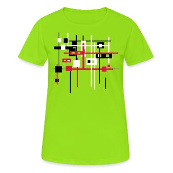 Architecte - T-shirt respirant Femme - vert néon - Devant - AI Model Female 172 dark (172cm)