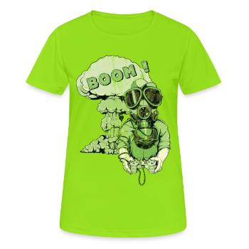 BOOM - Gamer gambler gaming player player gift - Women's Breathable T-Shirt - neon green - Front - AI Model Female 172 dark (172cm)