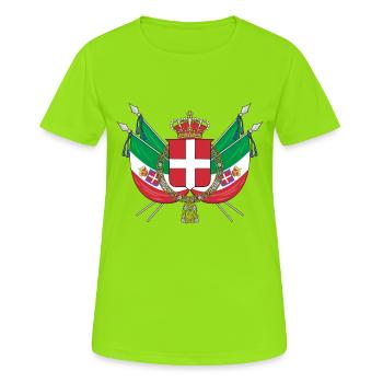 Armoiries du Royaume d'Italie - T-shirt respirant Femme - vert néon - Devant - AI Model Female 172 dark (172cm)