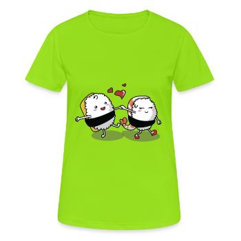 Sushi lovers - Women's Breathable T-Shirt - neon green - Front - AI Model Female 172 dark (172cm)