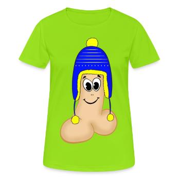 Pimmel - Frauen T-Shirt atmungsaktiv - Neongrün - Vorne - AI Model Female 172 dark (172cm)