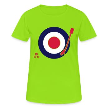 Vinyl Mod Sign - Frauen T-Shirt atmungsaktiv - Neongrün - Vorne - AI Model Female 172 dark (172cm)