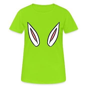 ears gift idea rabbit ears - Women's Breathable T-Shirt - neon green - Front - AI Model Female 172 dark (172cm)
