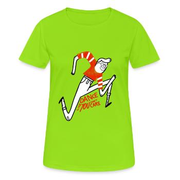 Dansez comme Tom - T-shirt respirant Femme - vert néon - Devant - AI Model Female 172 dark (172cm)
