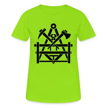 Betonbauer Handwerk - Frauen T-Shirt atmungsaktiv - Neongrün - Vorne - AI Model Female 172 dark (172cm)