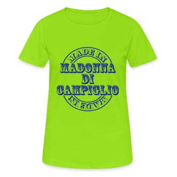 made in madonna di campiglio m1k2 - T-shirt respirant Femme - vert néon - Devant - AI Model Female 172 dark (172cm)