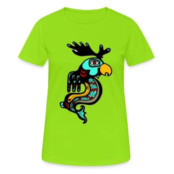 tribal - T-shirt respirant Femme - vert néon - Devant - AI Model Female 172 dark (172cm)