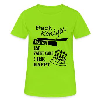 Backmeisterin Isabell - Frauen T-Shirt atmungsaktiv - Neongrün - Vorne - AI Model Female 172 dark (172cm)