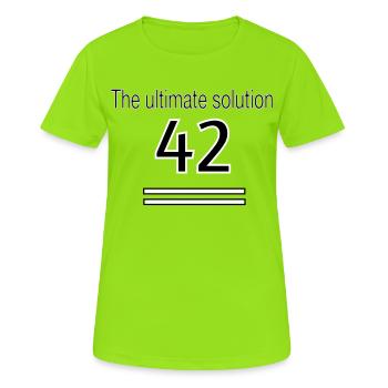 La solution ultime - T-shirt respirant Femme - vert néon - Devant - AI Model Female 172 dark (172cm)