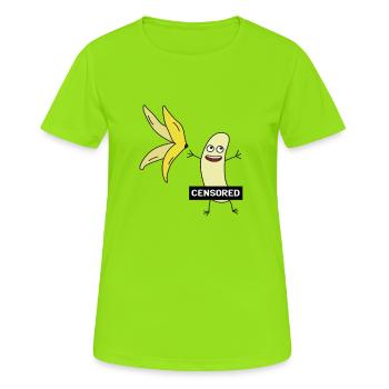Früchte frucht lustig Geschenk Vegetarier Veganer - Frauen T-Shirt atmungsaktiv - Neongrün - Vorne - AI Model Female 172 dark (172cm)