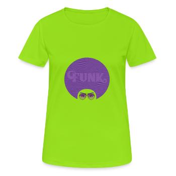 Retro Afro Funk Black Girl - Frauen T-Shirt atmungsaktiv - Neongrün - Vorne - AI Model Female 172 dark (172cm)