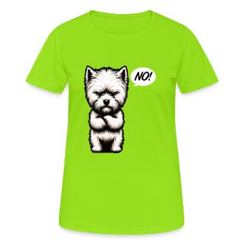No West highland terrier Westie West highland dog - Women's Breathable T-Shirt - neon green - Front - AI Model Female 172 dark (172cm)