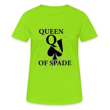 Queen of SPADE - Women's Breathable T-Shirt - neon green - Front - AI Model Female 172 dark (172cm)