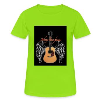 Johnny ist ewig - Frauen T-Shirt atmungsaktiv - Neongrün - Vorne - AI Model Female 172 dark (172cm)