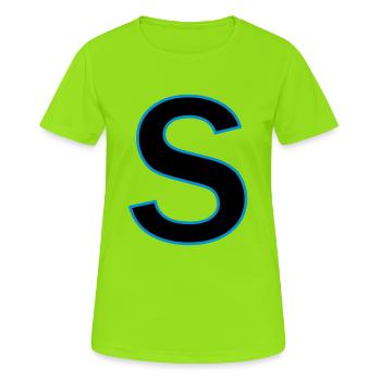 le vecteur lettre de - T-shirt respirant Femme - vert néon - Devant - AI Model Female 172 dark (172cm)