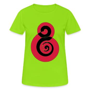 Spiral Black Soulfly - Frauen T-Shirt atmungsaktiv - Neongrün - Vorne - AI Model Female 172 dark (172cm)