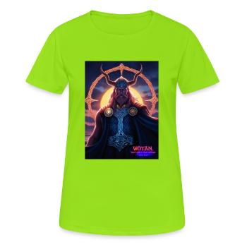 WOTAN - YOUR LIGHT IN YOUR DARKNESS - DARK SOUL - - Frauen T-Shirt atmungsaktiv - Neongrün - Vorne - AI Model Female 172 dark (172cm)