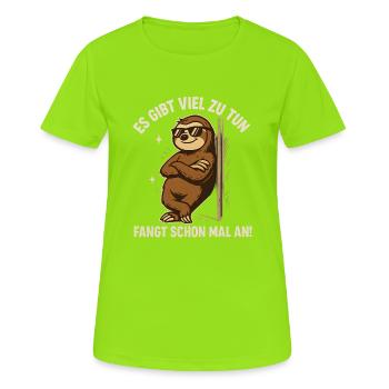 There is a lot to do, start with Fautlier - Women's Breathable T-Shirt - neon green - Front - AI Model Female 172 dark (172cm)