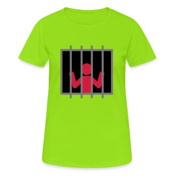 Captive Man - Frauen T-Shirt atmungsaktiv - Neongrün - Vorne - AI Model Female 172 dark (172cm)