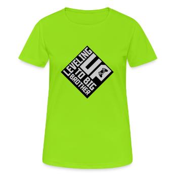 Leveling up big brother - Women's Breathable T-Shirt - neon green - Front - AI Model Female 172 dark (172cm)