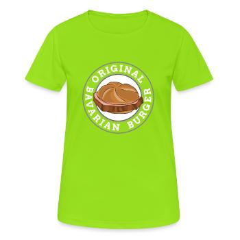 Leberkäse Semmel Leberkässemmel - T-shirt respirant Femme - vert néon - Devant - AI Model Female 172 dark (172cm)