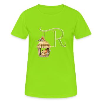 ROBIN - Women's Breathable T-Shirt - neon green - Front - AI Model Female 172 dark (172cm)