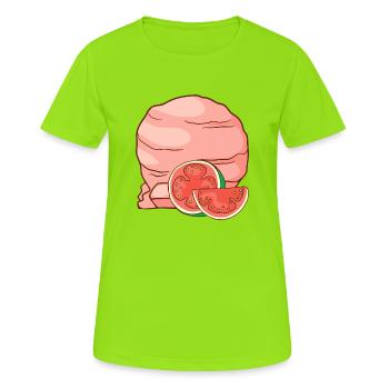 Glace à la goyave crème glacée crème glacée crème glacée boule de glace - T-shirt respirant Femme - vert néon - Devant - AI Model Female 172 dark (172cm)