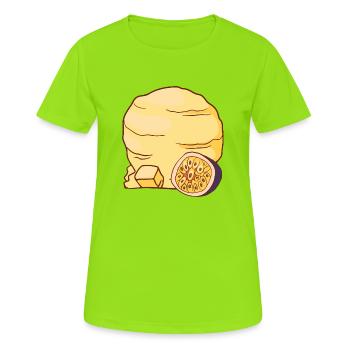 Glace glace crème glacée crème glacée boule glace maracuja - T-shirt respirant Femme - vert néon - Devant - AI Model Female 172 dark (172cm)