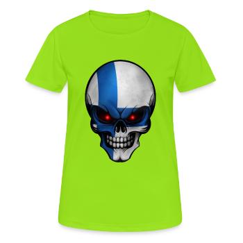 Skull Finland - Women's Breathable T-Shirt - neon green - Front - AI Model Female 172 dark (172cm)