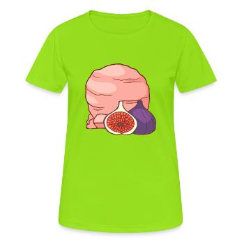Feigenfrucht Eis Speiseeis Eiskrem Eiscreme - Frauen T-Shirt atmungsaktiv - Neongrün - Vorne - AI Model Female 172 dark (172cm)