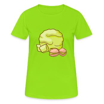 Crème glacée à la pistache crème glacée crème glacée crème glacée crème glacée - T-shirt respirant Femme - vert néon - Devant - AI Model Female 172 dark (172cm)