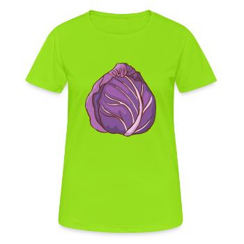 Chou rouge Choux choux choux bleus rouges - T-shirt respirant Femme - vert néon - Devant - AI Model Female 172 dark (172cm)
