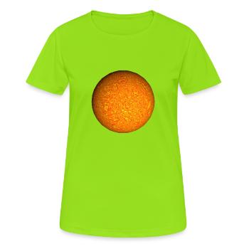 Feu planète soleil - T-shirt respirant Femme - vert néon - Devant - AI Model Female 172 dark (172cm)