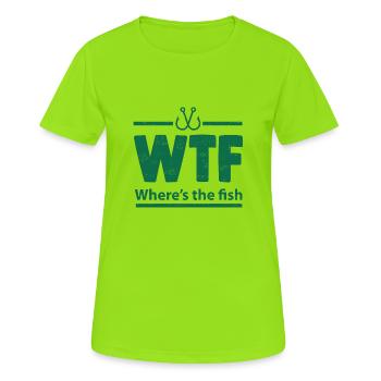 Where is the fish? - Gift - Women's Breathable T-Shirt - neon green - Front - AI Model Female 172 dark (172cm)
