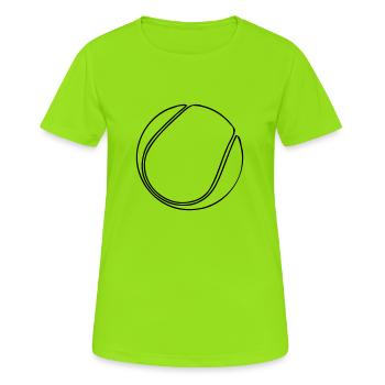 Tennisball - Frauen T-Shirt atmungsaktiv - Neongrün - Vorne - AI Model Female 172 dark (172cm)