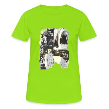 Graffiti - Frauen T-Shirt atmungsaktiv - Neongrün - Vorne - AI Model Female 172 dark (172cm)