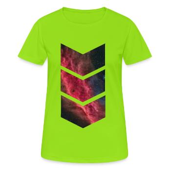 Idée de cadeau de trois bandes de la galaxie en particulier - T-shirt respirant Femme - vert néon - Devant - AI Model Female 172 dark (172cm)