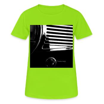 réglage - T-shirt respirant Femme - vert néon - Devant - AI Model Female 172 dark (172cm)