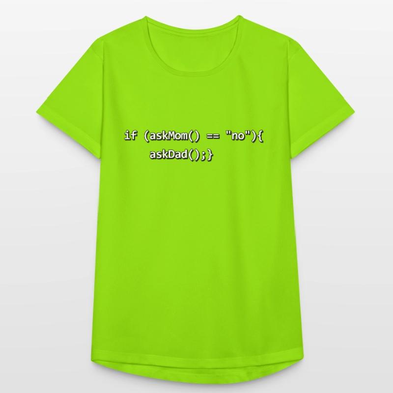 Wenn IF Mutter Vater Quellcode Programmierer Nerd Frauen T-Shirt atmungsaktiv