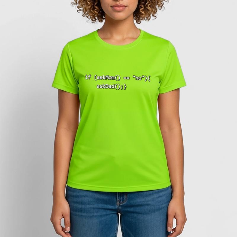 Wenn IF Mutter Vater Quellcode Programmierer Nerd Frauen T-Shirt atmungsaktiv