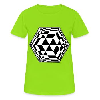 cube - T-shirt respirant Femme - vert néon - Devant - AI Model Female 172 dark (172cm)