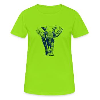 Elephant - Women's Breathable T-Shirt - neon green - Front - AI Model Female 172 dark (172cm)