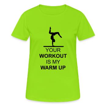 Turnen, Turnerin - Gymnatics - Frauen T-Shirt atmungsaktiv - Neongrün - Vorne - AI Model Female 172 dark (172cm)