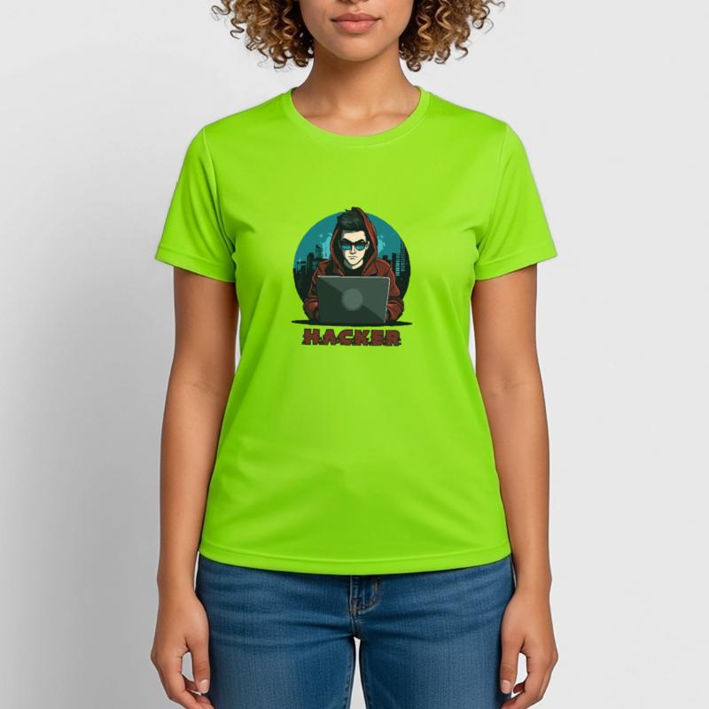 Hacker Sonnenbrille Hacker Anonymous Hacker Frauen T-Shirt atmungsaktiv