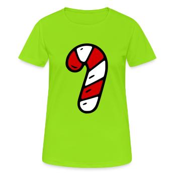 Zuckerstange - Frauen T-Shirt atmungsaktiv - Neongrün - Vorne - AI Model Female 172 dark (172cm)