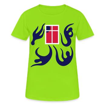 Ausgestoßene des Lichts. Dunkelheit und Einsamkeit - Frauen T-Shirt atmungsaktiv - Neongrün - Vorne - AI Model Female 172 dark (172cm)