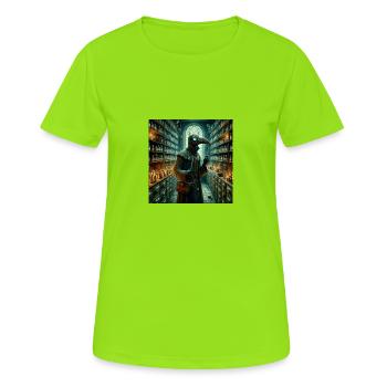 Plague Doctor - Women's Breathable T-Shirt - neon green - Front - AI Model Female 172 dark (172cm)