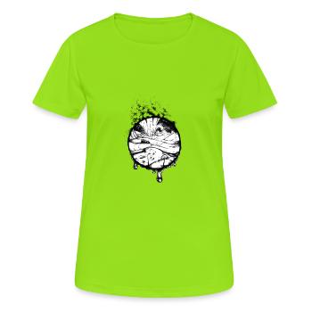 comète - T-shirt respirant Femme - vert néon - Devant - AI Model Female 172 dark (172cm)
