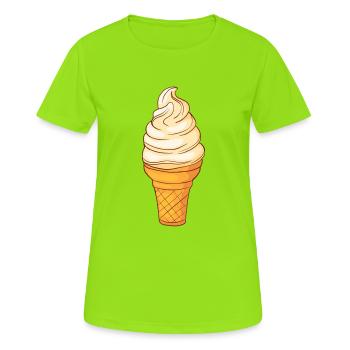 Glace molle Glace Glace Glace Glace de glace - T-shirt respirant Femme - vert néon - Devant - AI Model Female 172 dark (172cm)