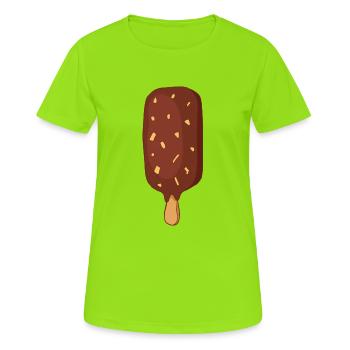 Crème glacée, crème glacée, crème glacée, crème glacée, boule, crème glacée, sundae - T-shirt respirant Femme - vert néon - Devant - AI Model Female 172 dark (172cm)